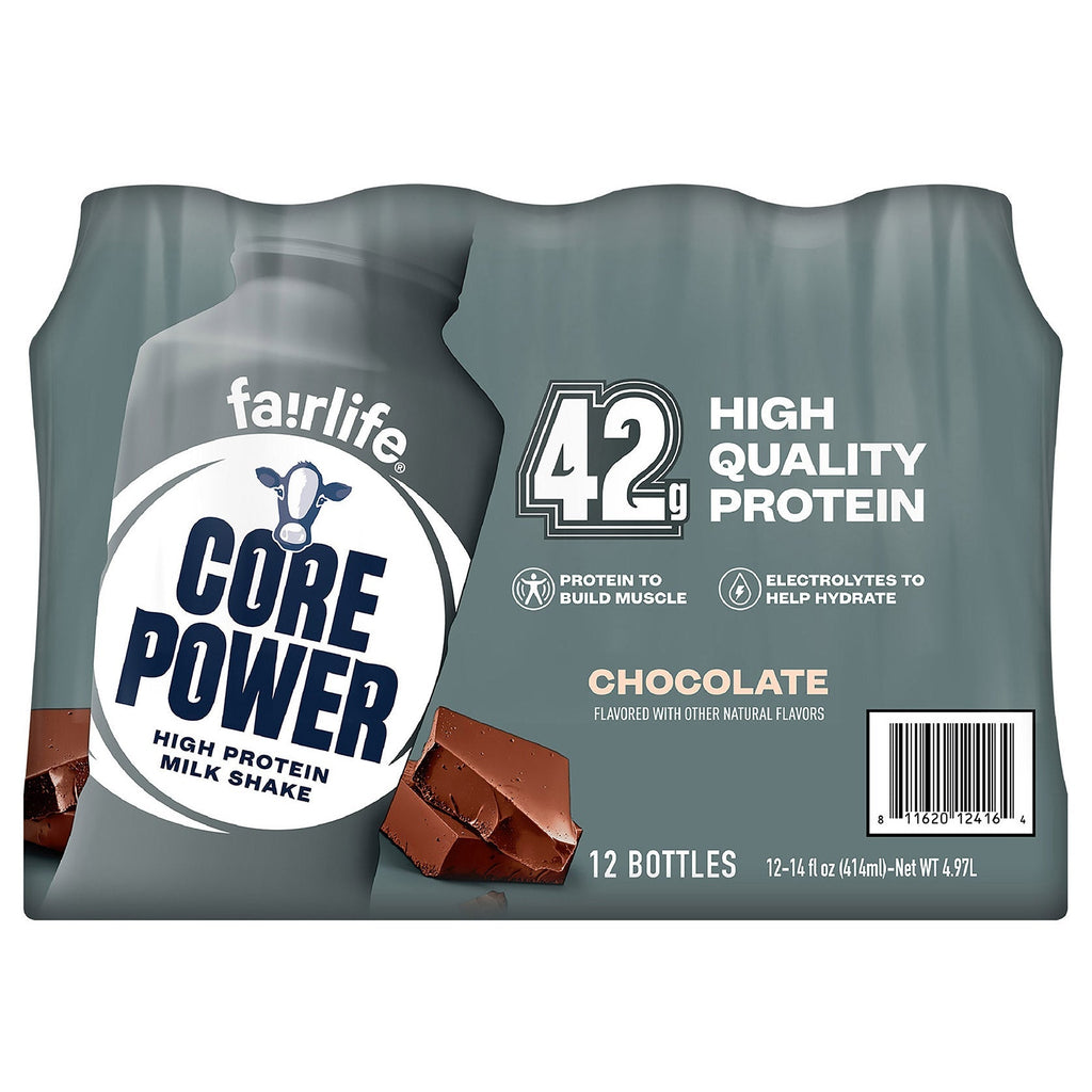 Core Power Protein Shake, Chocolate, 14 fl oz, 12-pack