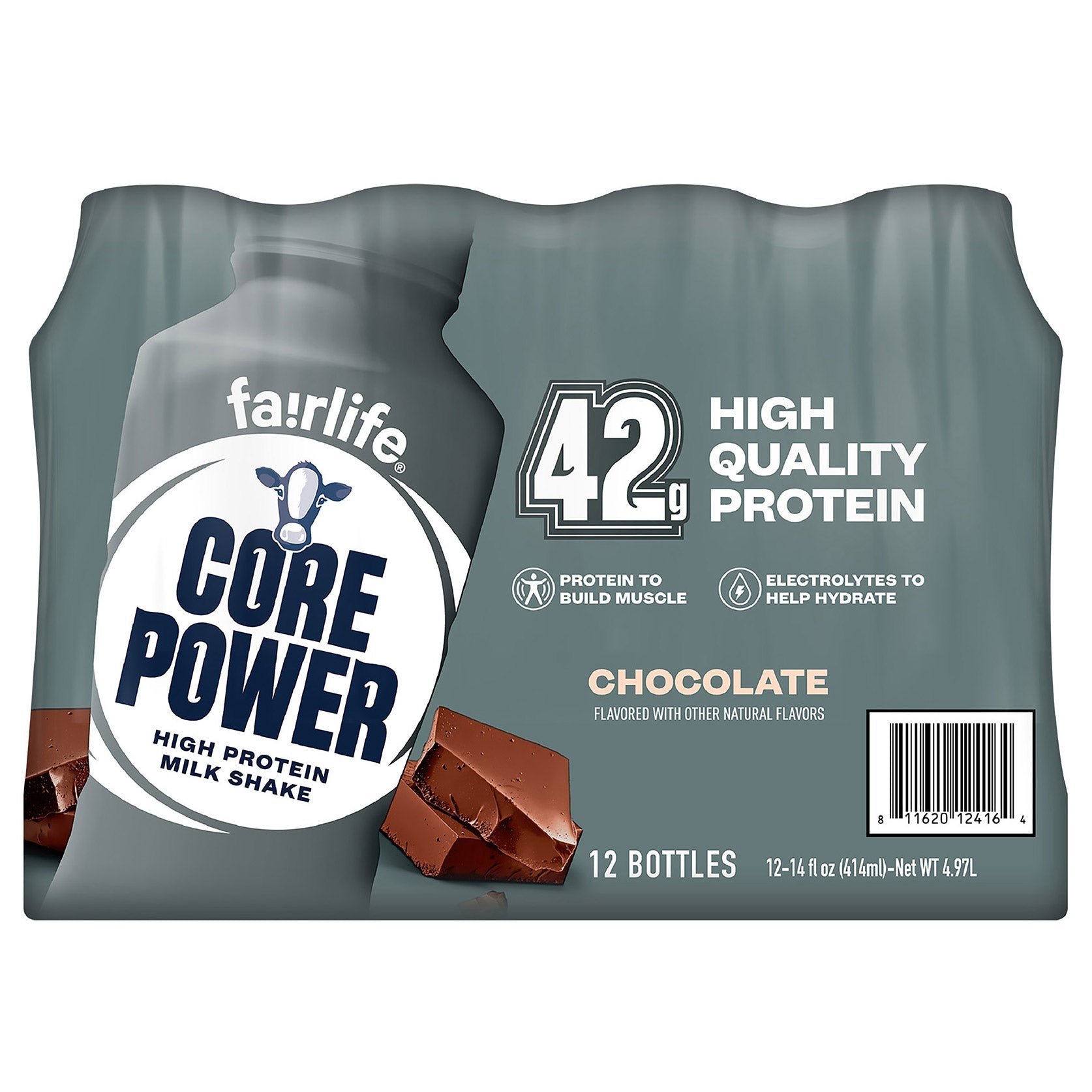 Core Power Protein Shake, Chocolate, 14 fl oz, 12-pack