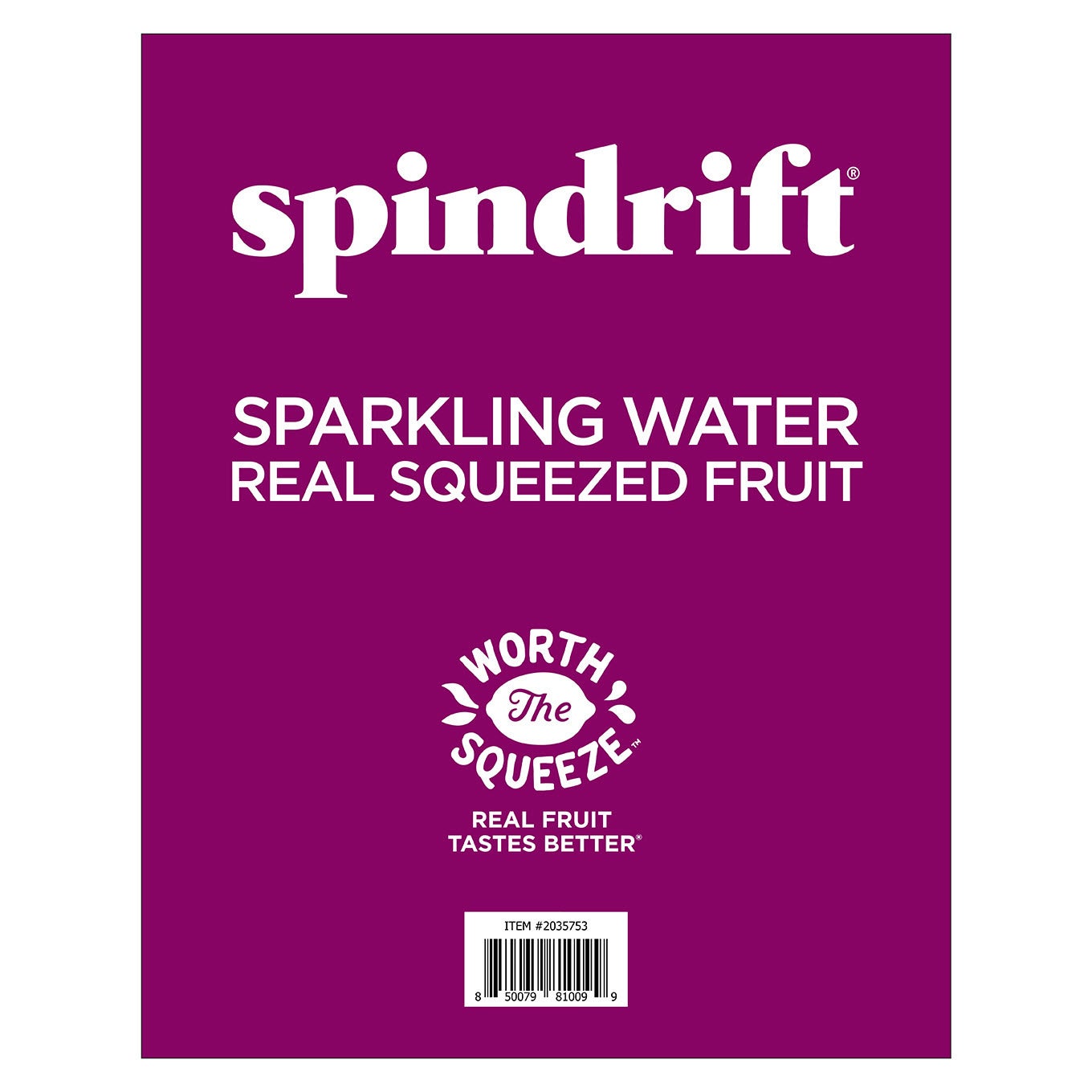 Spindrift Real Fruit Soda Variety Pack, 18 x 12 fl oz