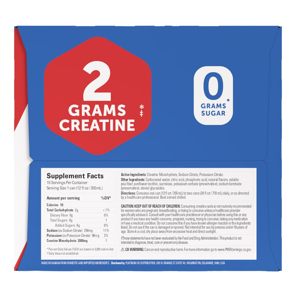 Joyburst Creatine Soda Variety Pack Cans, 12 fl oz, 15-count