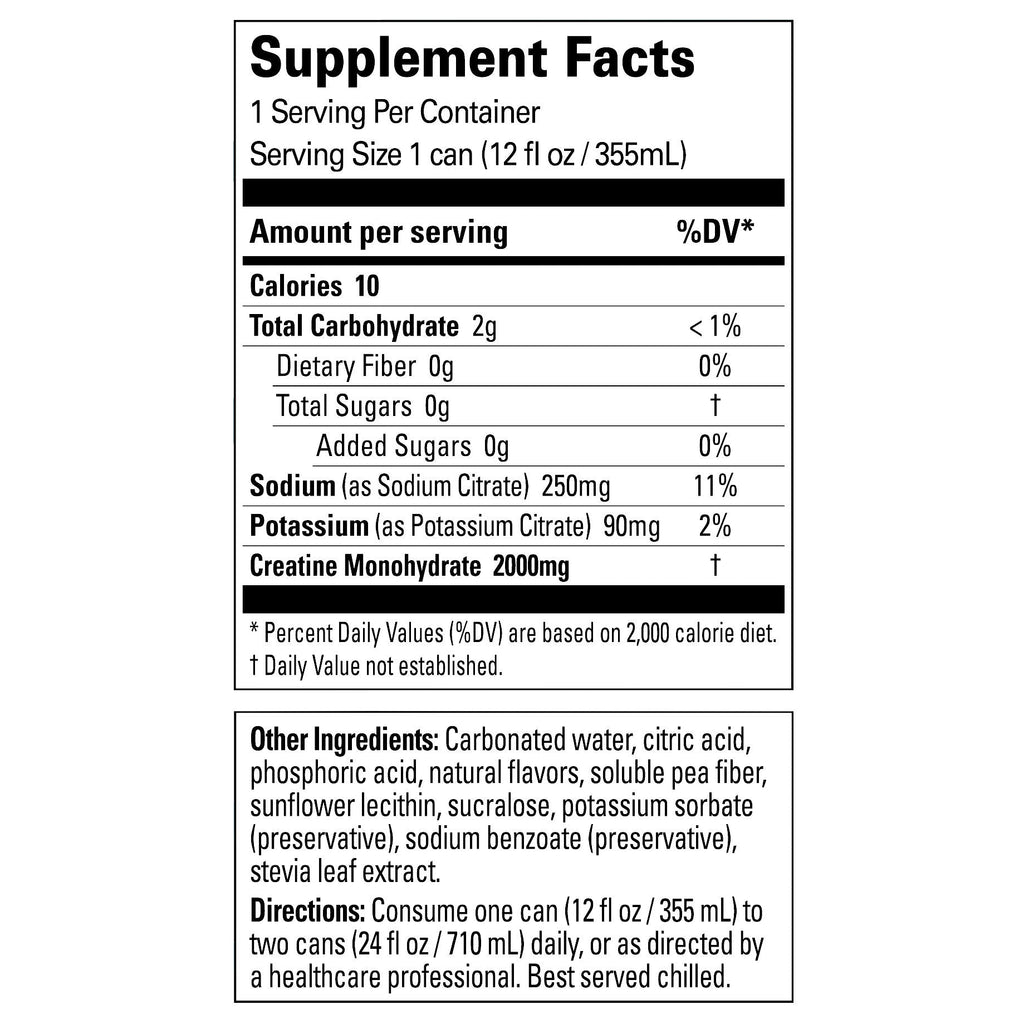 Joyburst Creatine Soda Variety Pack Cans, 12 fl oz, 15-count