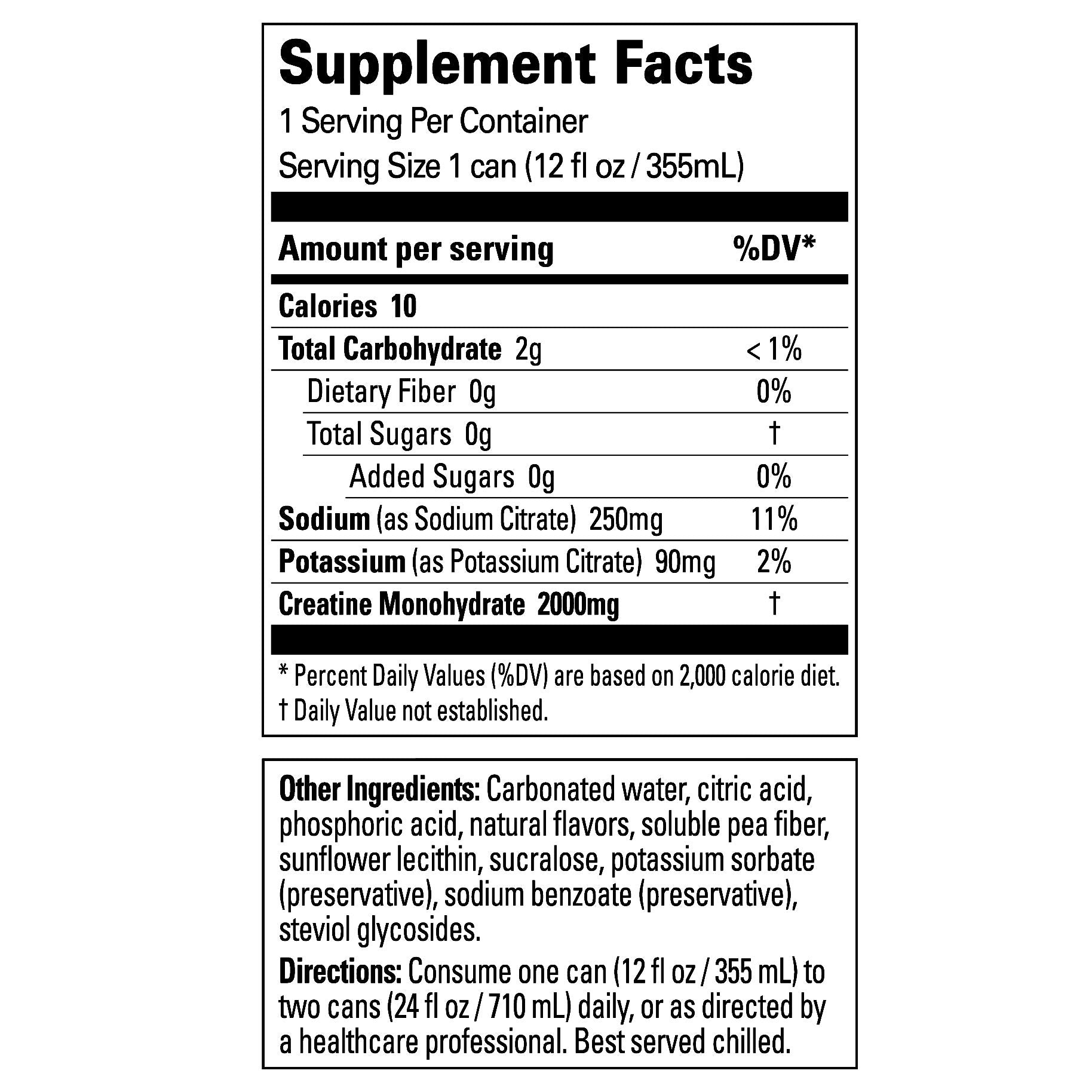 Joyburst Creatine Soda Variety Pack Cans, 12 fl oz, 15-count