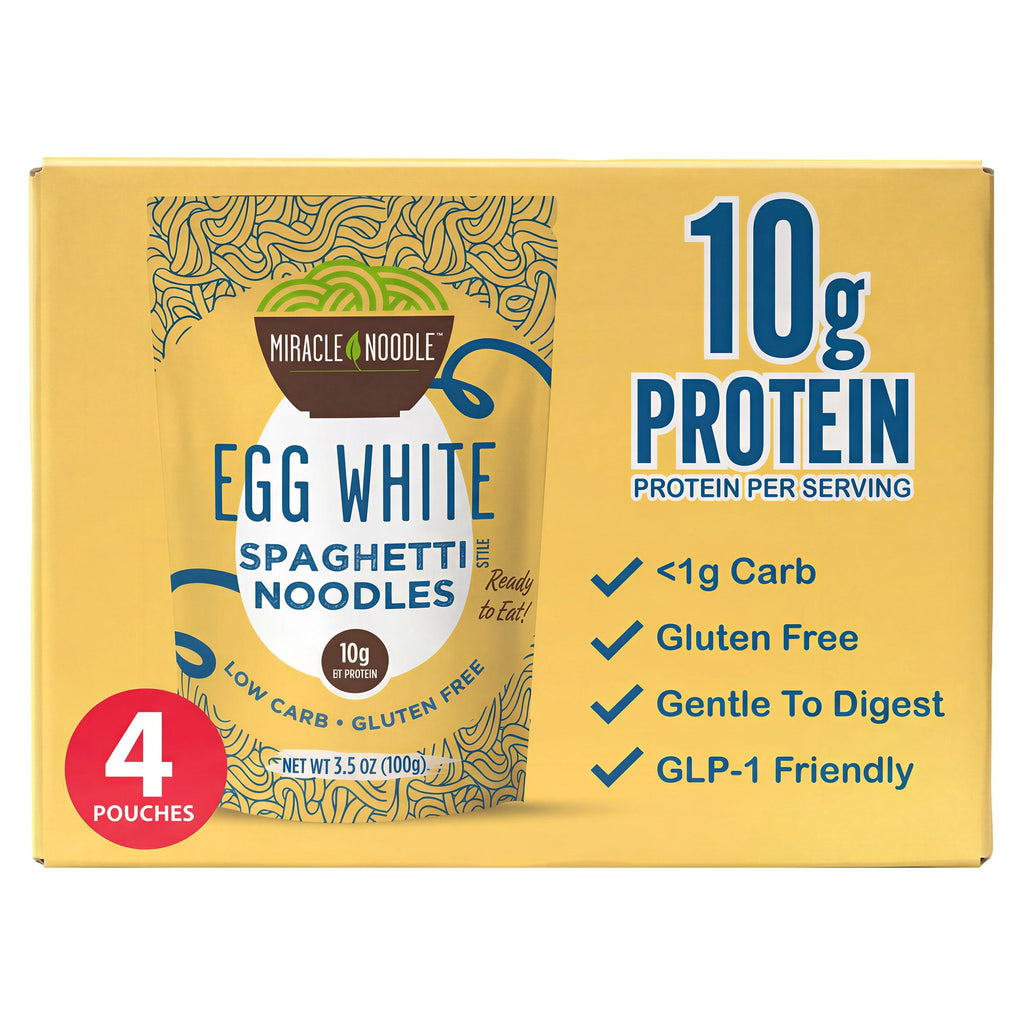 Miracle Noodle Egg White Spaghetti Noodles, 3.5 oz, 4-count