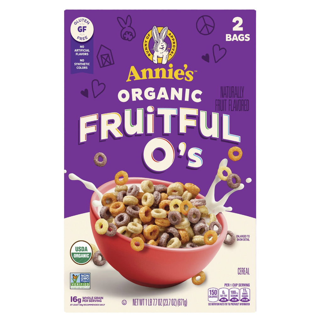 Annie's Organic Fruitful O's Cereal, 11.85 oz, 2-count