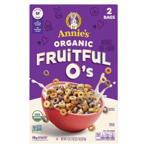 Annie's Organic Fruitful O's Cereal, 11.85 oz, 2-count