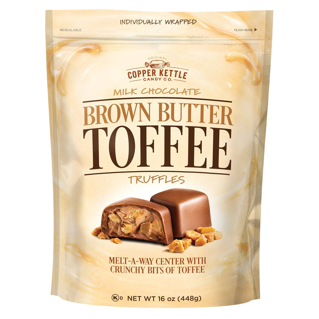 Copper Kettle Candy Co. Milk Chocolate Brown Butter Toffee Truffles, 16 oz