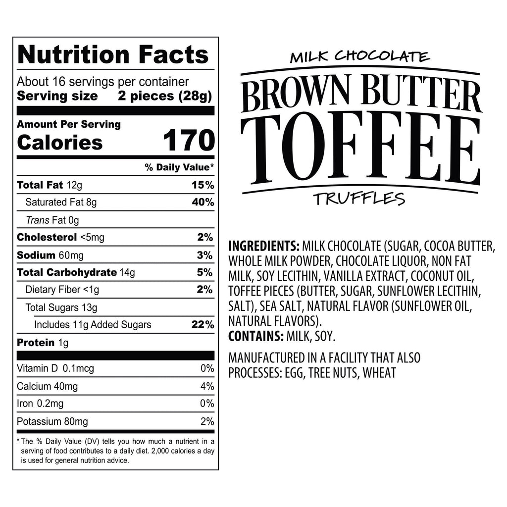 Copper Kettle Candy Co. Milk Chocolate Brown Butter Toffee Truffles, 16 oz