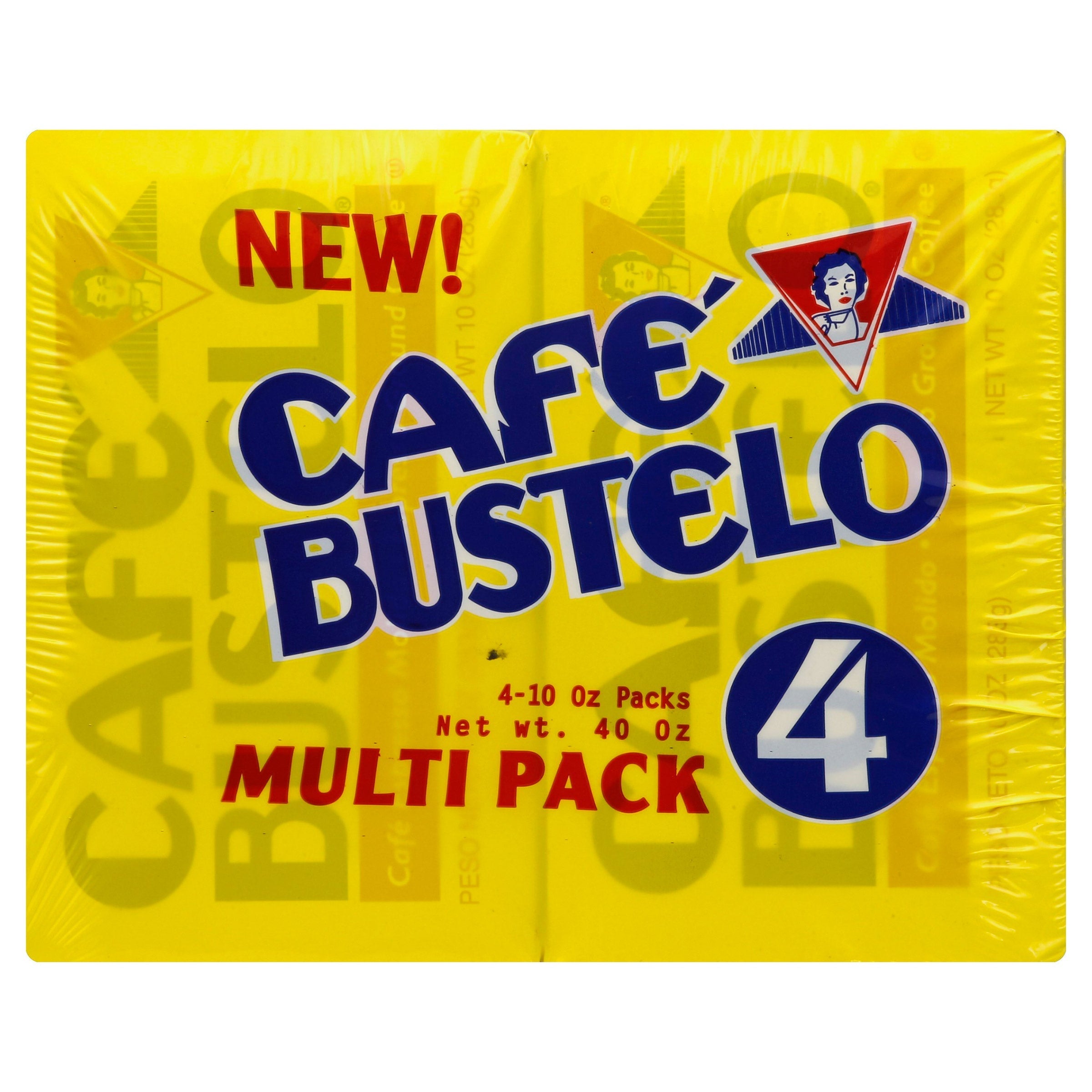Cafe Bustelo Espresso Ground Coffee, Dark Roast, 10 oz brick, 4 ct