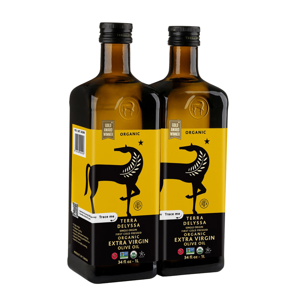 Terra Delyssa Organic Extra Virgin Olive Oil, 1 L, 2-count