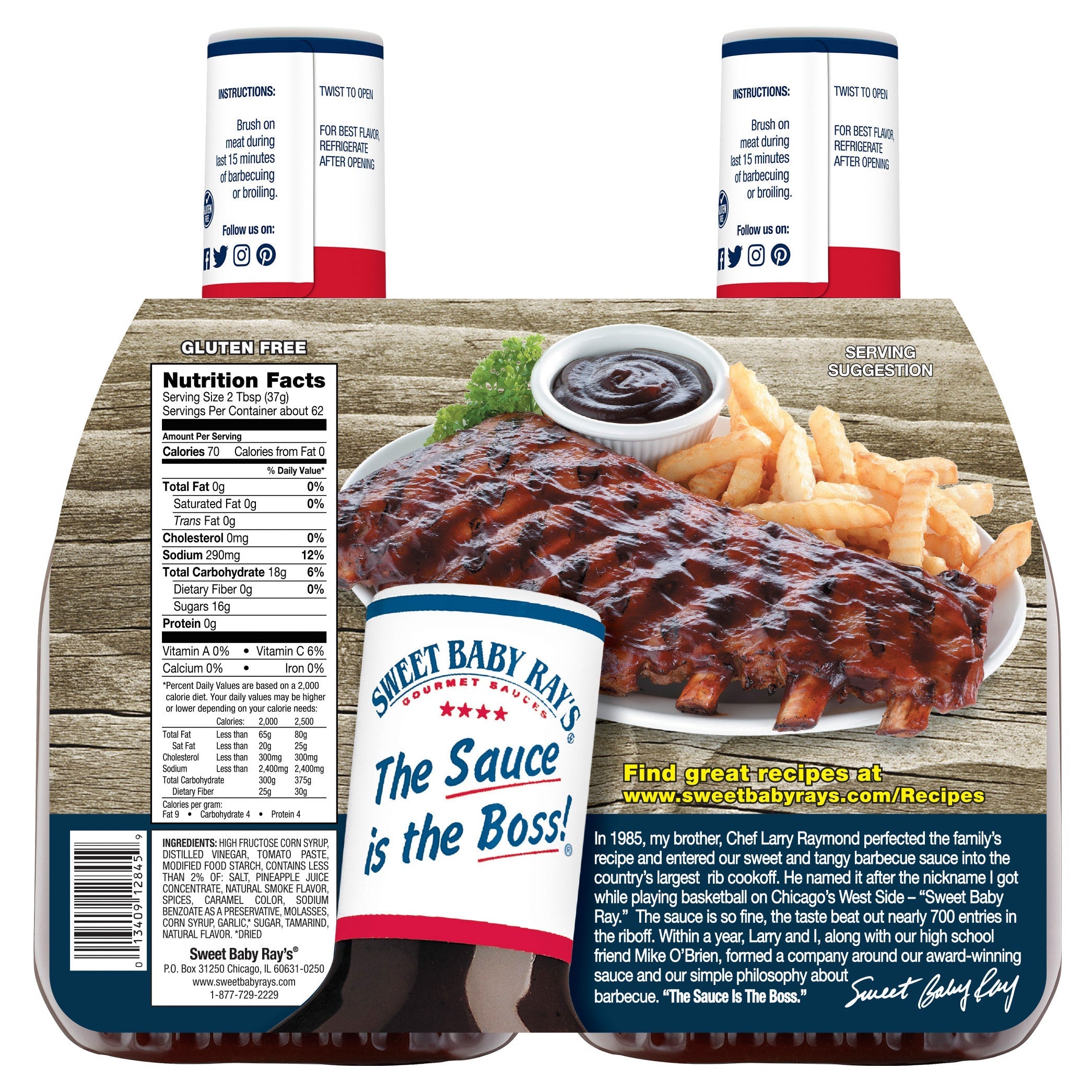 Sweet Baby Ray's, Barbecue Sauce, 40 oz, 2-Count