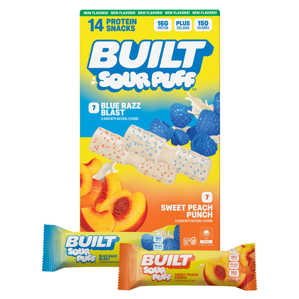 Built Bar Sour Puff Variety Pack, 1.45 oz, 14-count