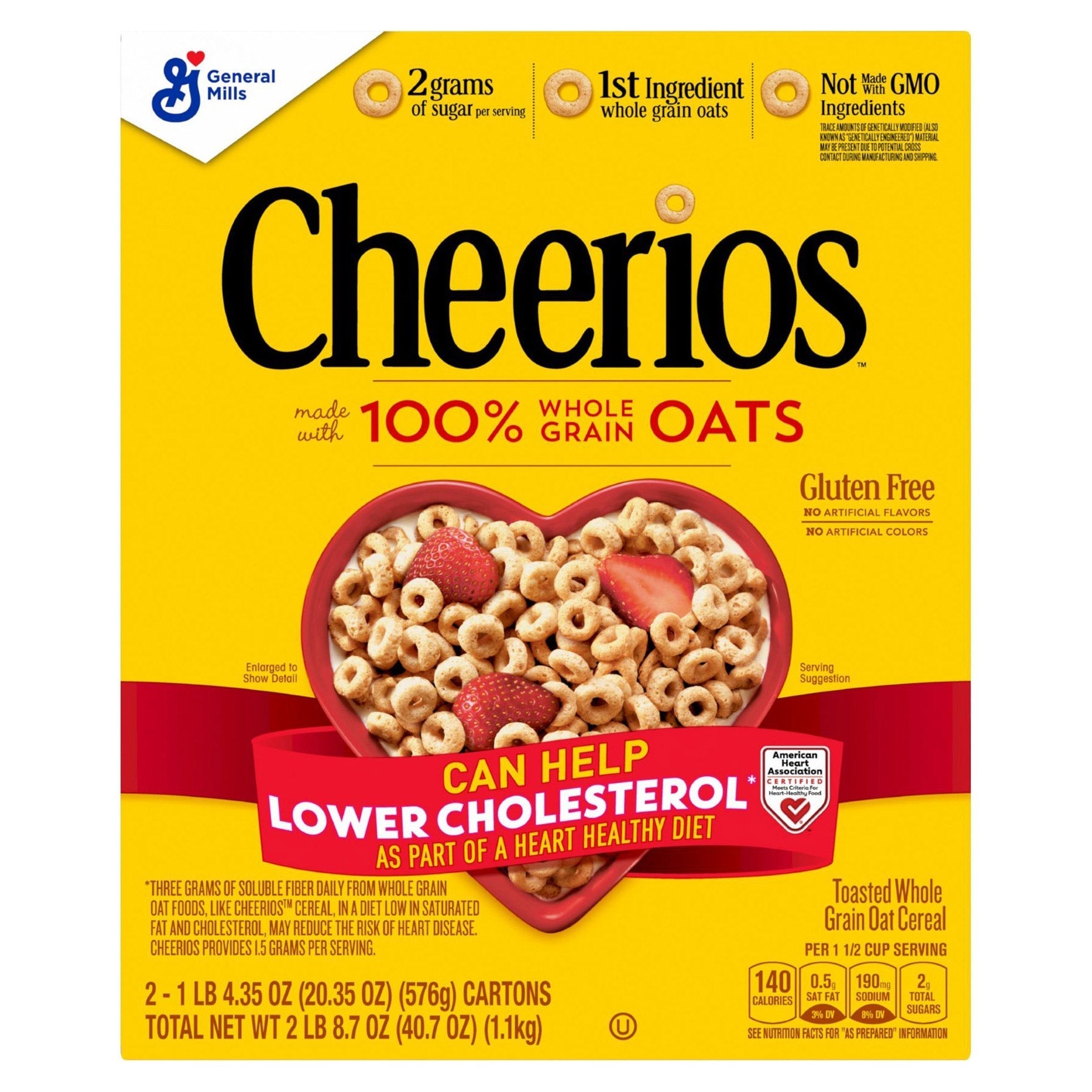 General Mills, Cheerios Cereal, 20.35 oz, 2-Count