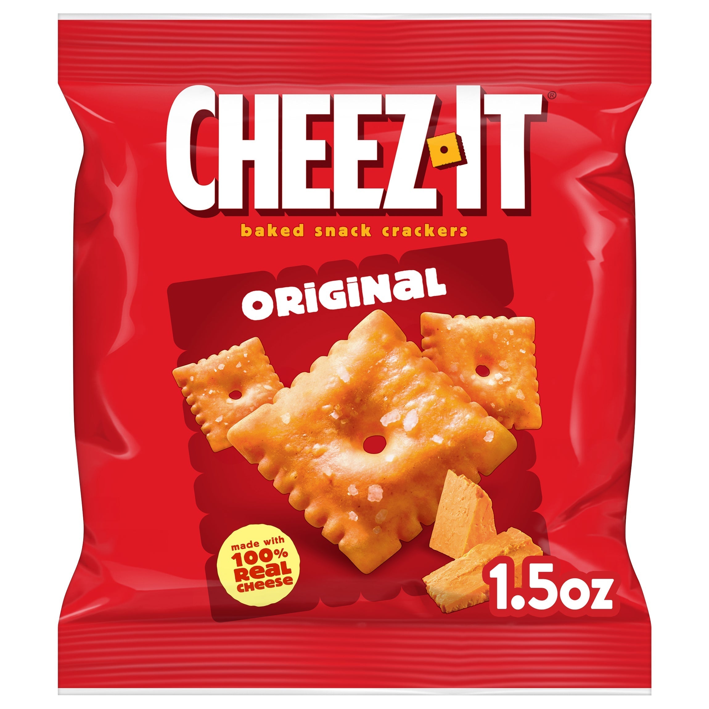 Cheez-It Baked Snack Crackers, Cheddar, 1.5 oz, 45 ct