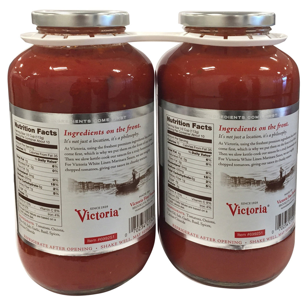 Victoria White Linen Marinara Sauce, 40 oz, 2-count