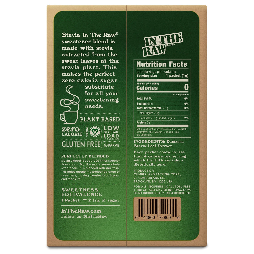 Stevia in the Raw Zero Calorie Sweetener, 1 g, 800-count