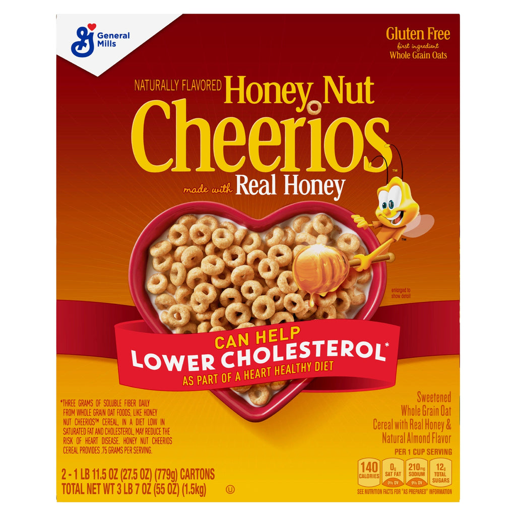 General Mills Honey Nut Cheerios, 27.5 oz, 2-count