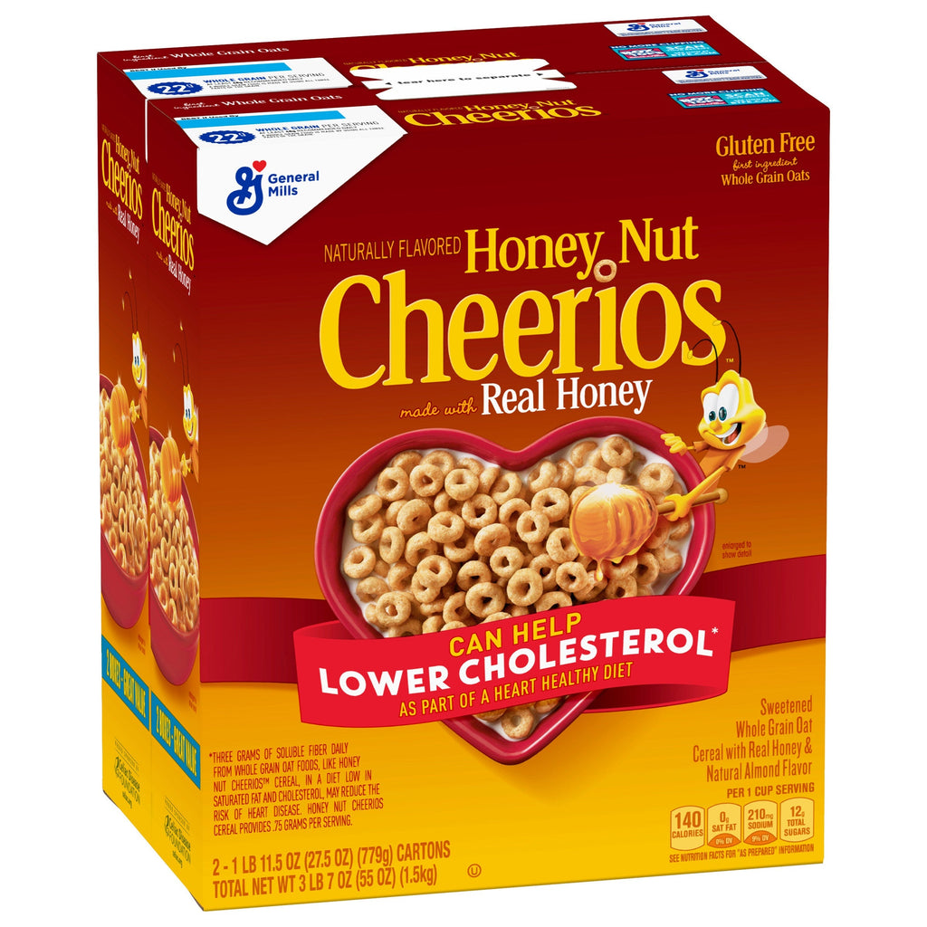 General Mills Honey Nut Cheerios, 27.5 oz, 2-count