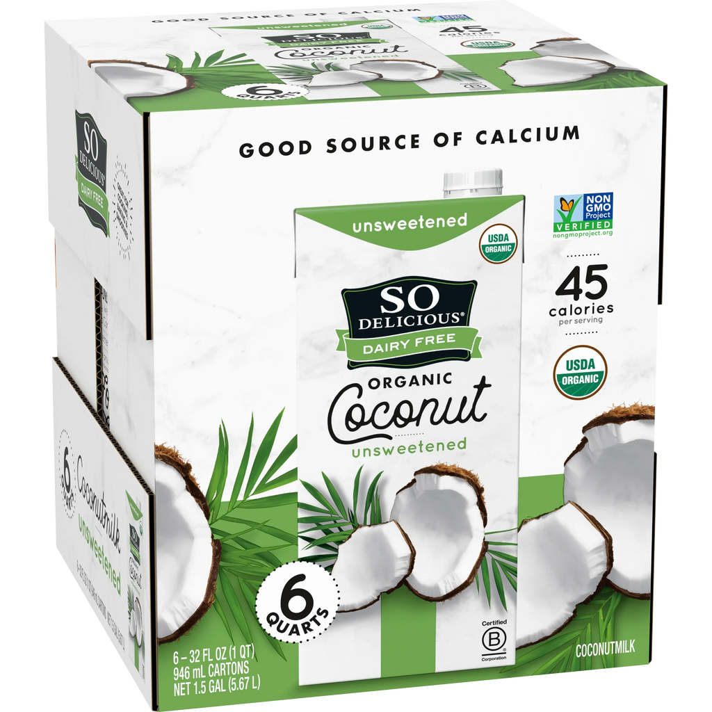 SO Delicious, Organic Coconut Milk, 32 oz, 6-Count