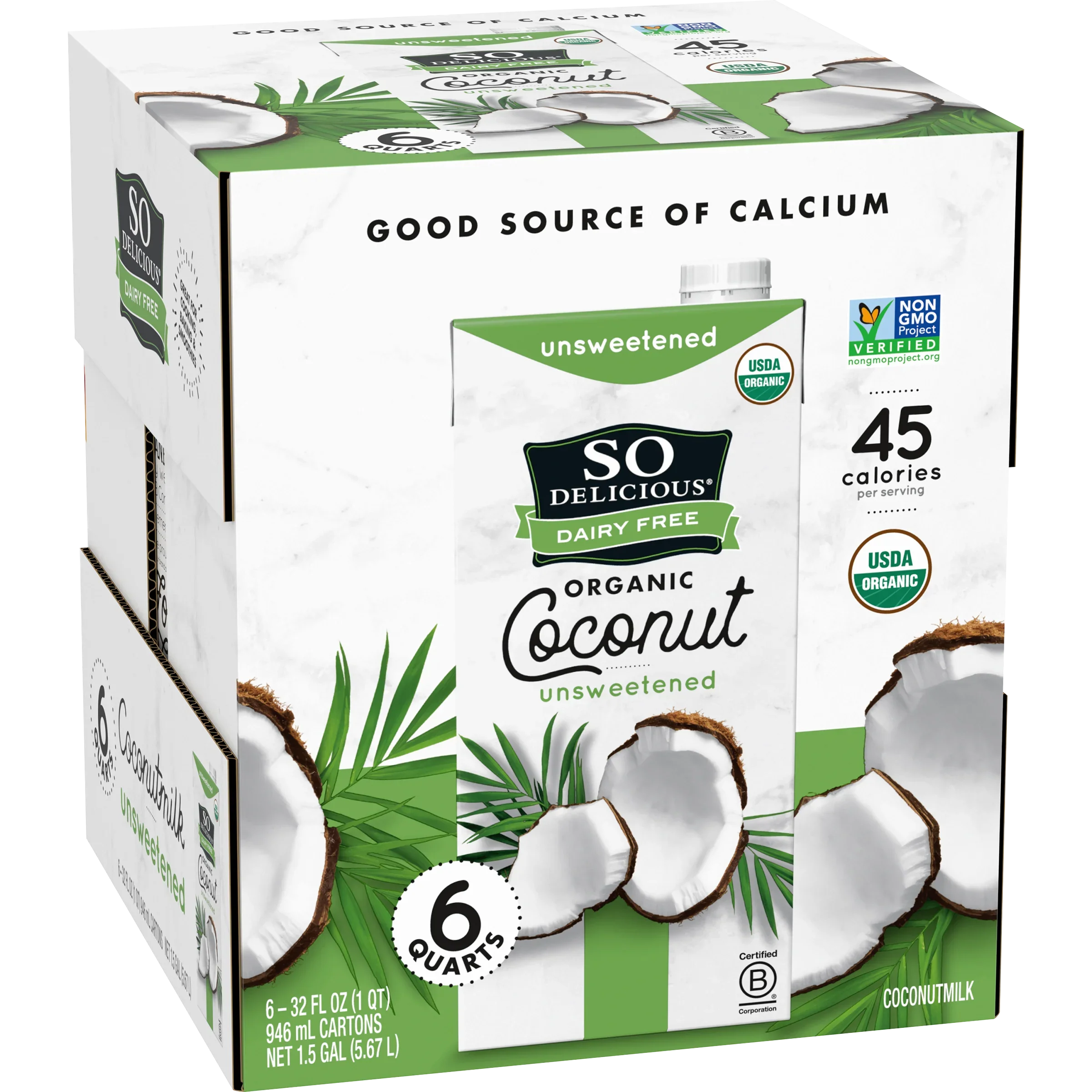 SO Delicious, Organic Coconut Milk, 32 oz, 6-Count