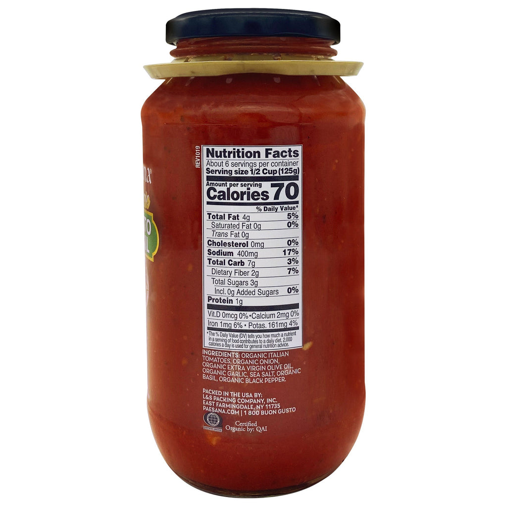 Paesana Organic Tomato Basil, 25 oz., 2-count