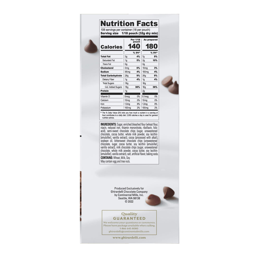 Ghirardelli, Triple Chocolate Premium Brownie Mix, 6-Count