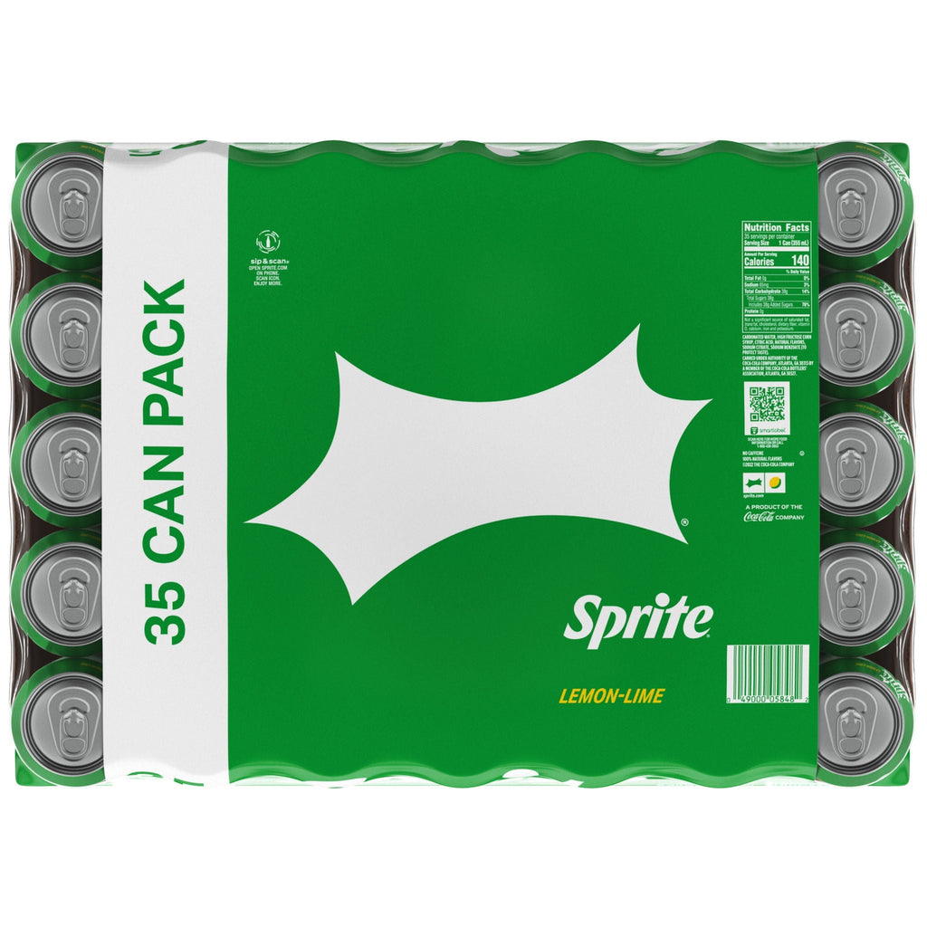 Sprite Lemon-Lime Caffeine Free Soda Soft Drink Cans, 12 fl oz, 35-count