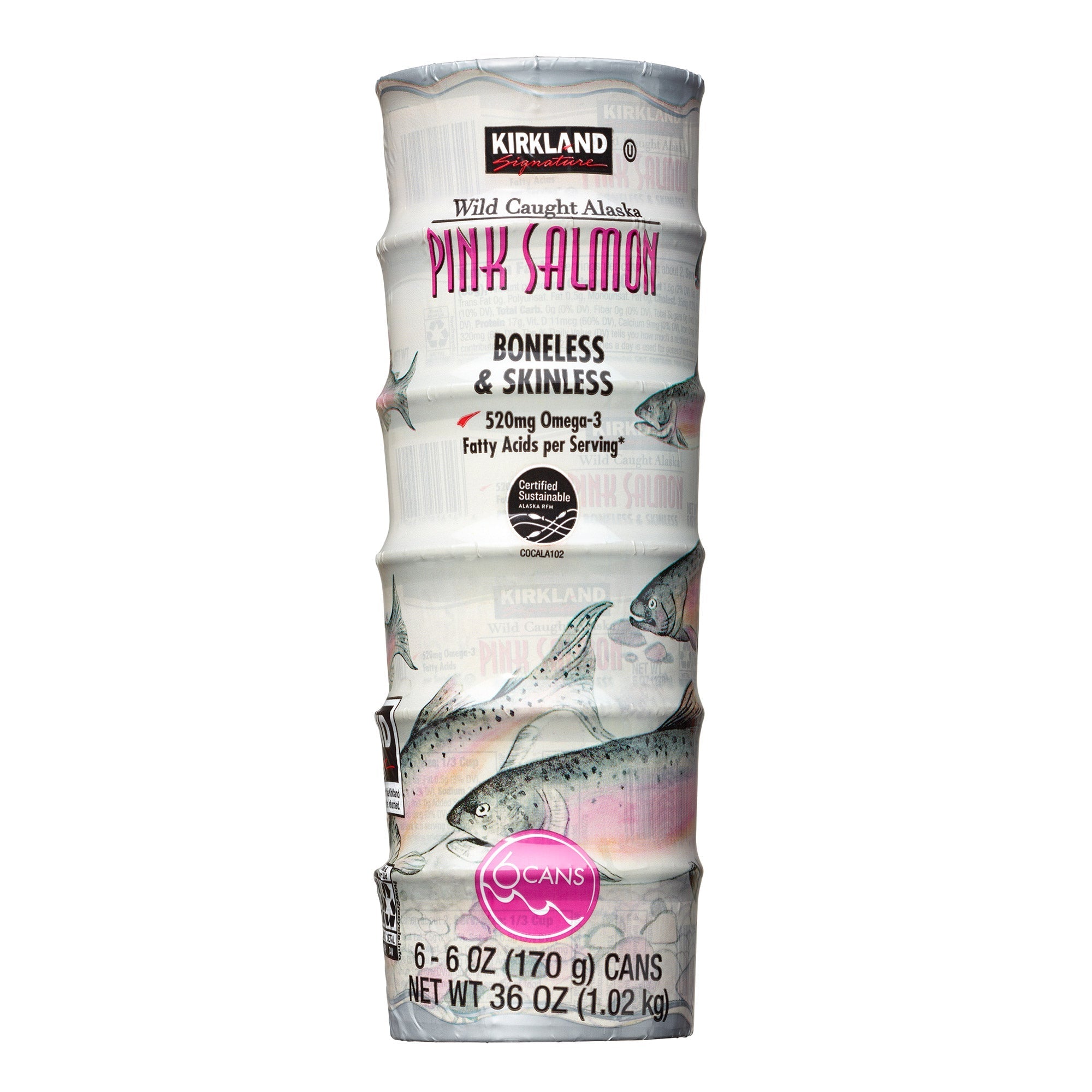 Wild Alaskan Pink Salmon, 6 oz, 6-Count