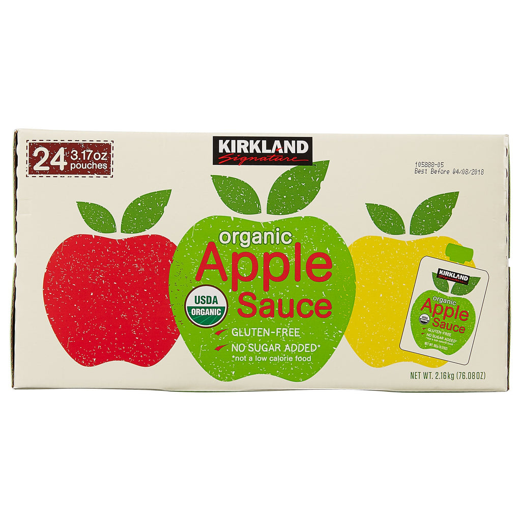 Organic Applesauce, 3.17 oz, 24-Count