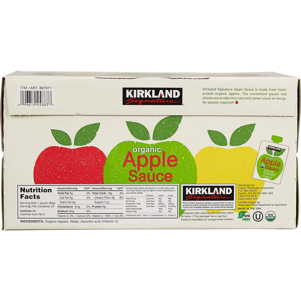 Organic Applesauce, 3.17 oz, 24-Count