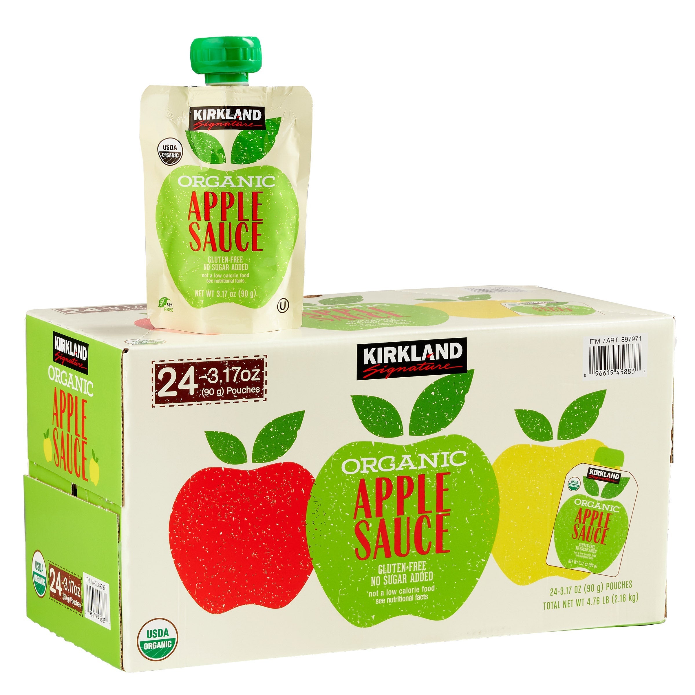 Organic Applesauce, 3.17 oz, 24-Count