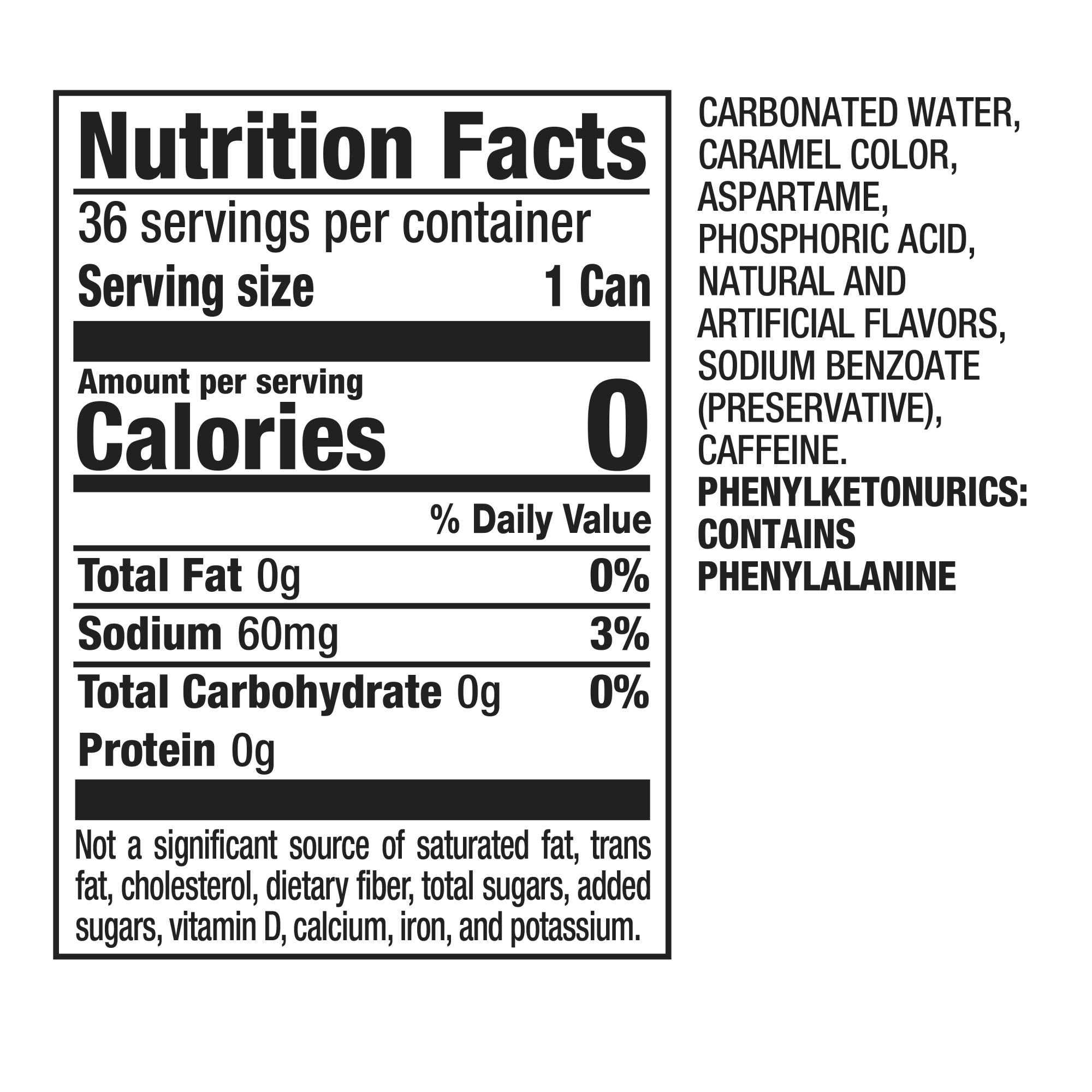 Diet Dr Pepper, 12 fl oz, 36 ct