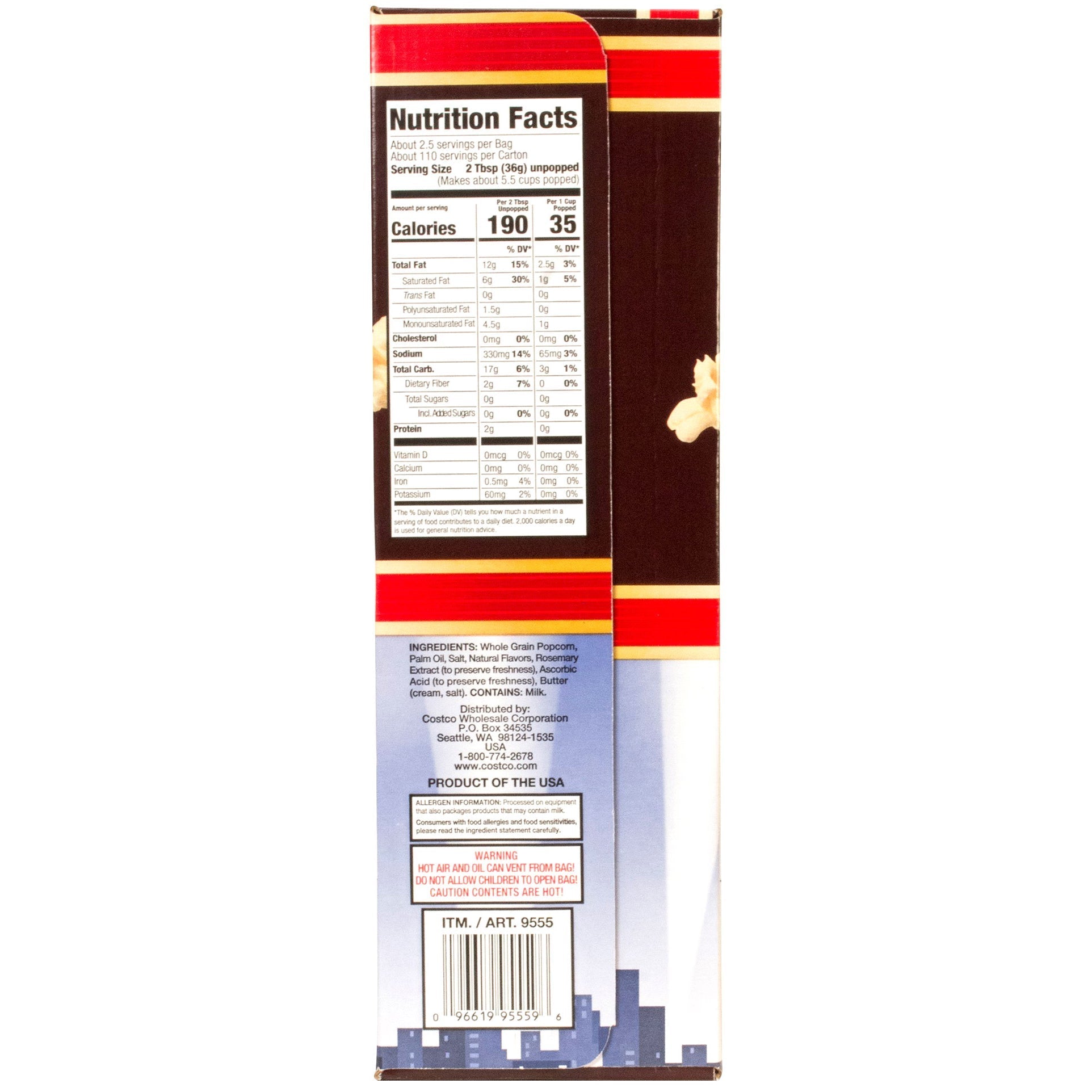 Microwave Popcorn, Movie Theater Butter, 3.3 oz, 44-count