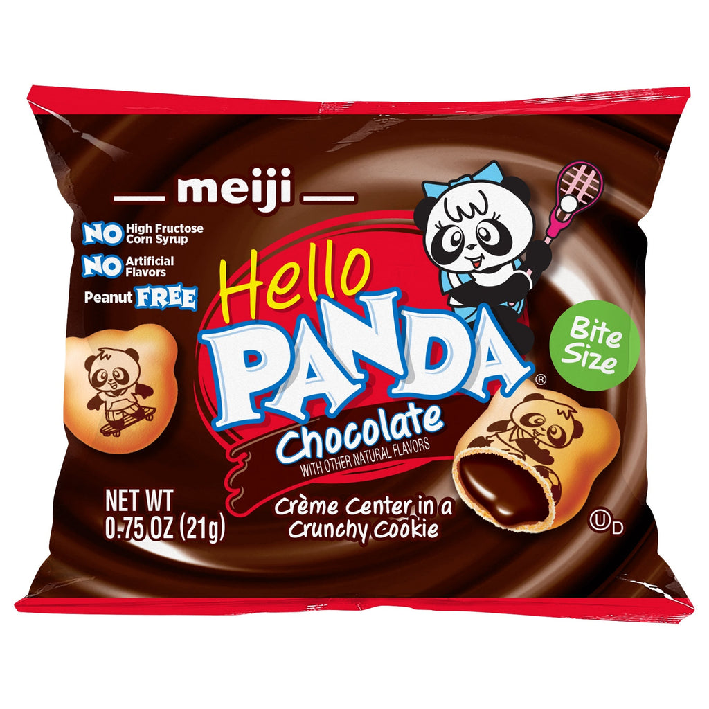 Meiji Hello Panda Chocolate Creme Filled Cookies, 0.75 oz, 32-count