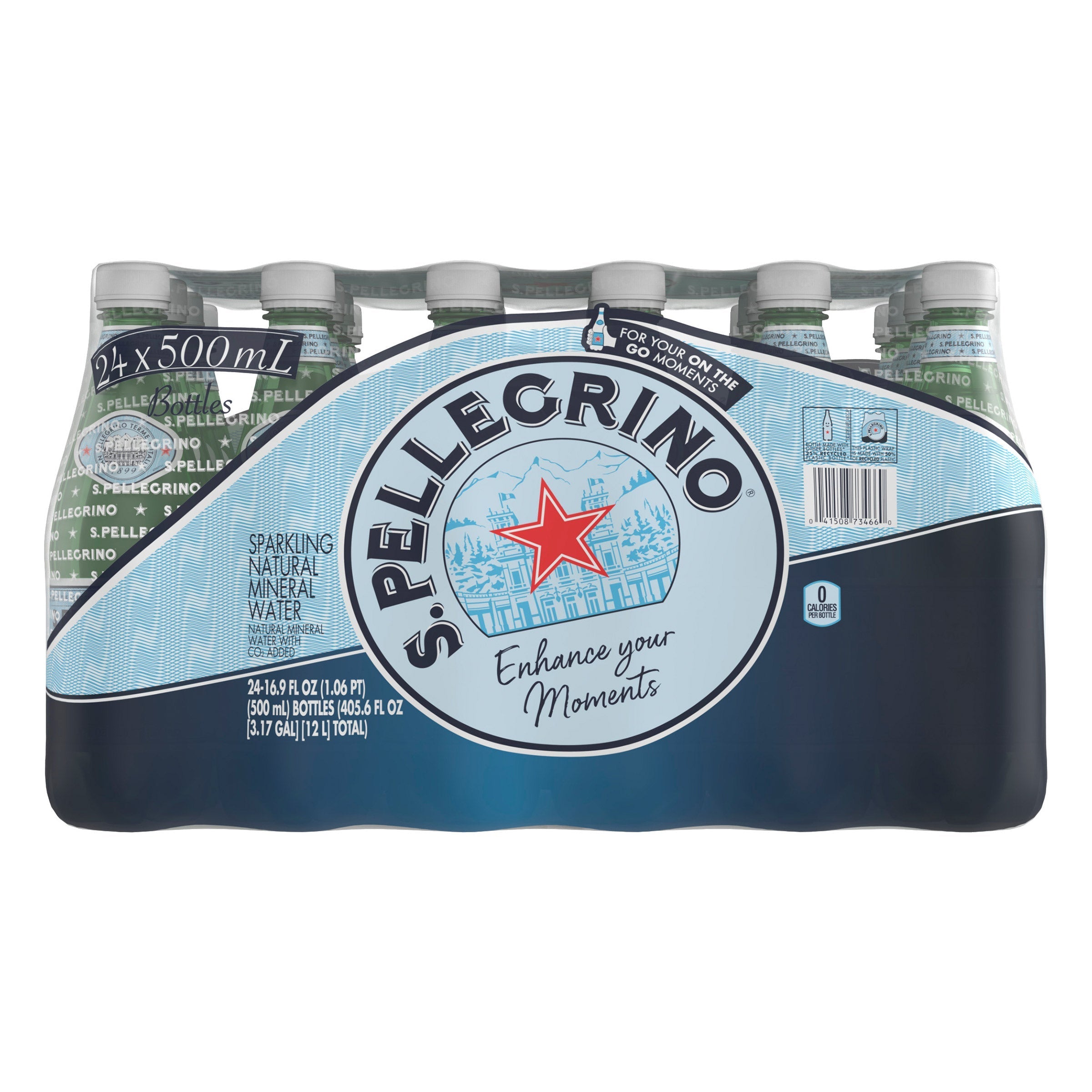 S.Pellegrino Sparkling Natural Mineral Water, 16.9 fl oz, 24-count