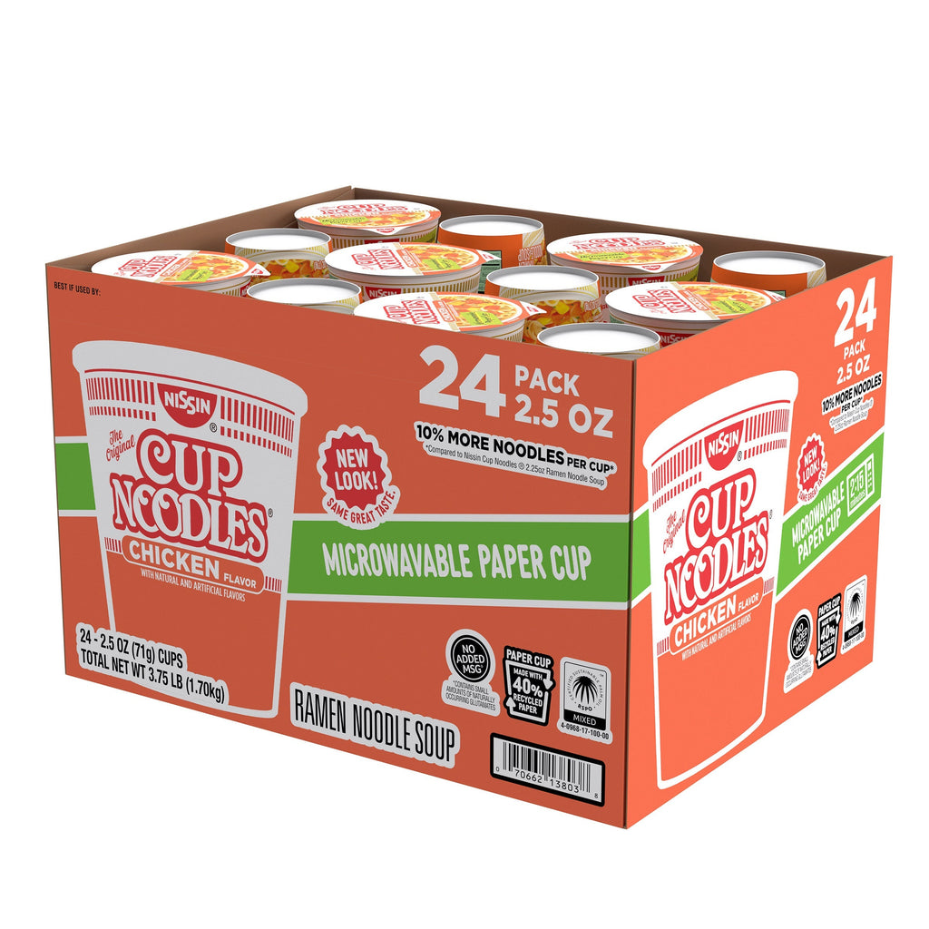 Nissin Cup Noodles, Chicken, 2.5 oz, 24-count