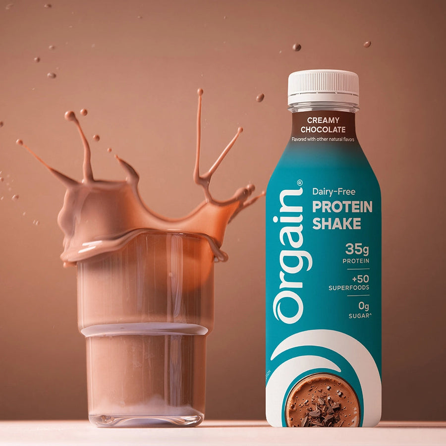 Orgain 35g Dairy-Free Plant Protein Shake, Chocolate, 14 fl oz