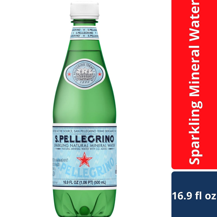 S.Pellegrino Sparkling Natural Mineral Water, 16.9 fl oz
