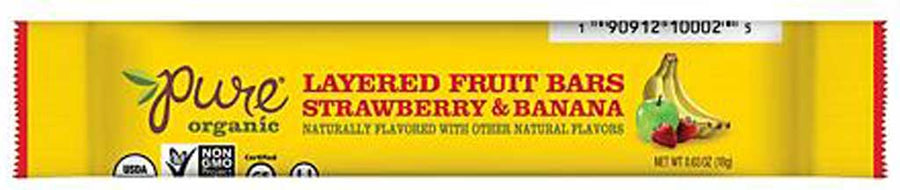 Pure Organic Layered Fruit Bar, Assorted Flavor, 0.63 oz