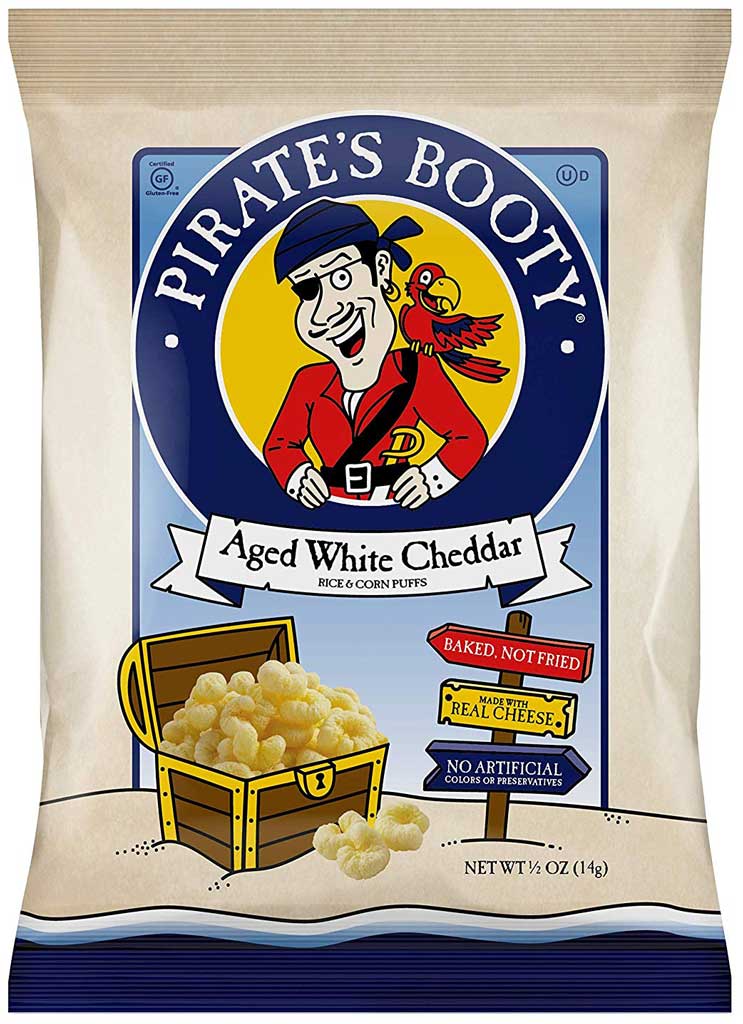 Pirate's Booty Aged White Cheddar Rice & Corn Puffs, 0.5 oz