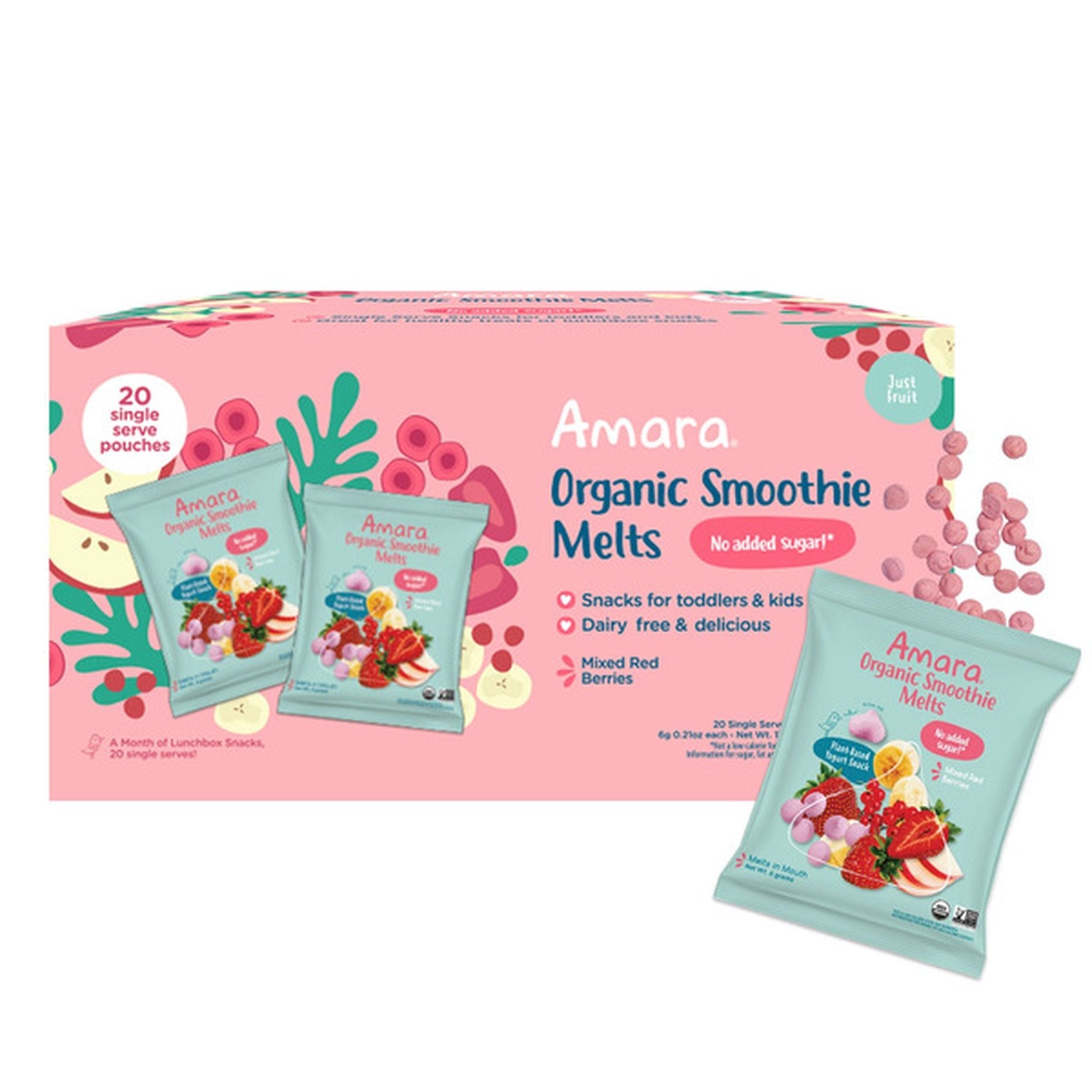 Amara Organic Smoothie Melts, .21 oz Bags, 20-count
