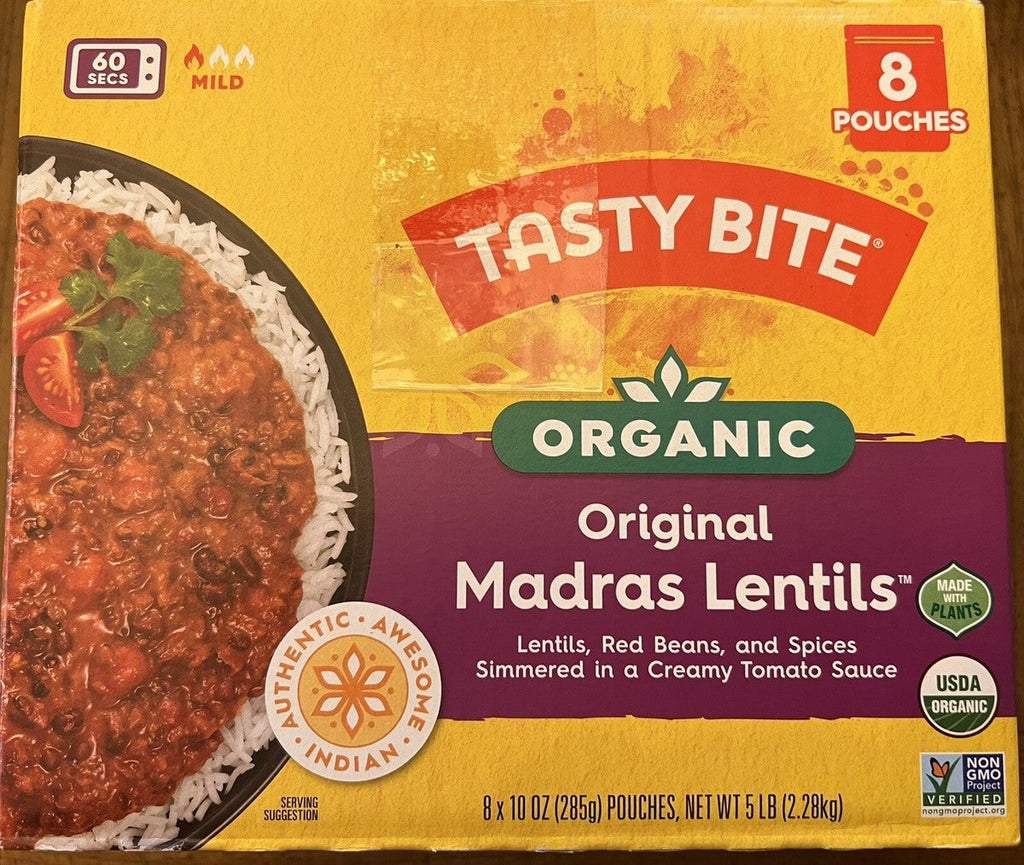 Tasty Bite Organic Madras Lentils, 10 oz, 8-count
