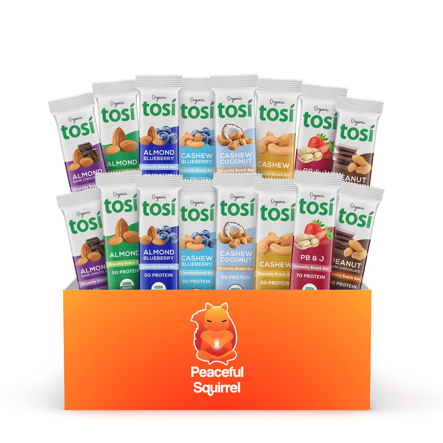 Tosi Organic Snack Variety Pack, 1 oz, 16-pack