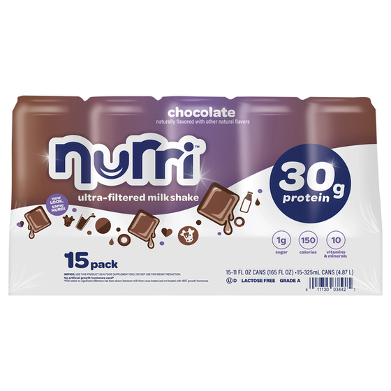 Nurri 30g Protein Shake, Chocolate, 11 fl oz, 15-pack