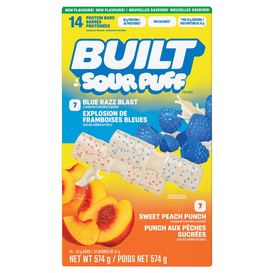 Built Bar Sour Puff Variety Pack, 1.45 oz, 14-count