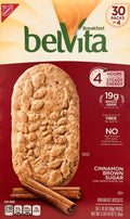BelVita Breakfast Biscuit, Cinnamon Brown Sugar, 1.76 oz, 30-count