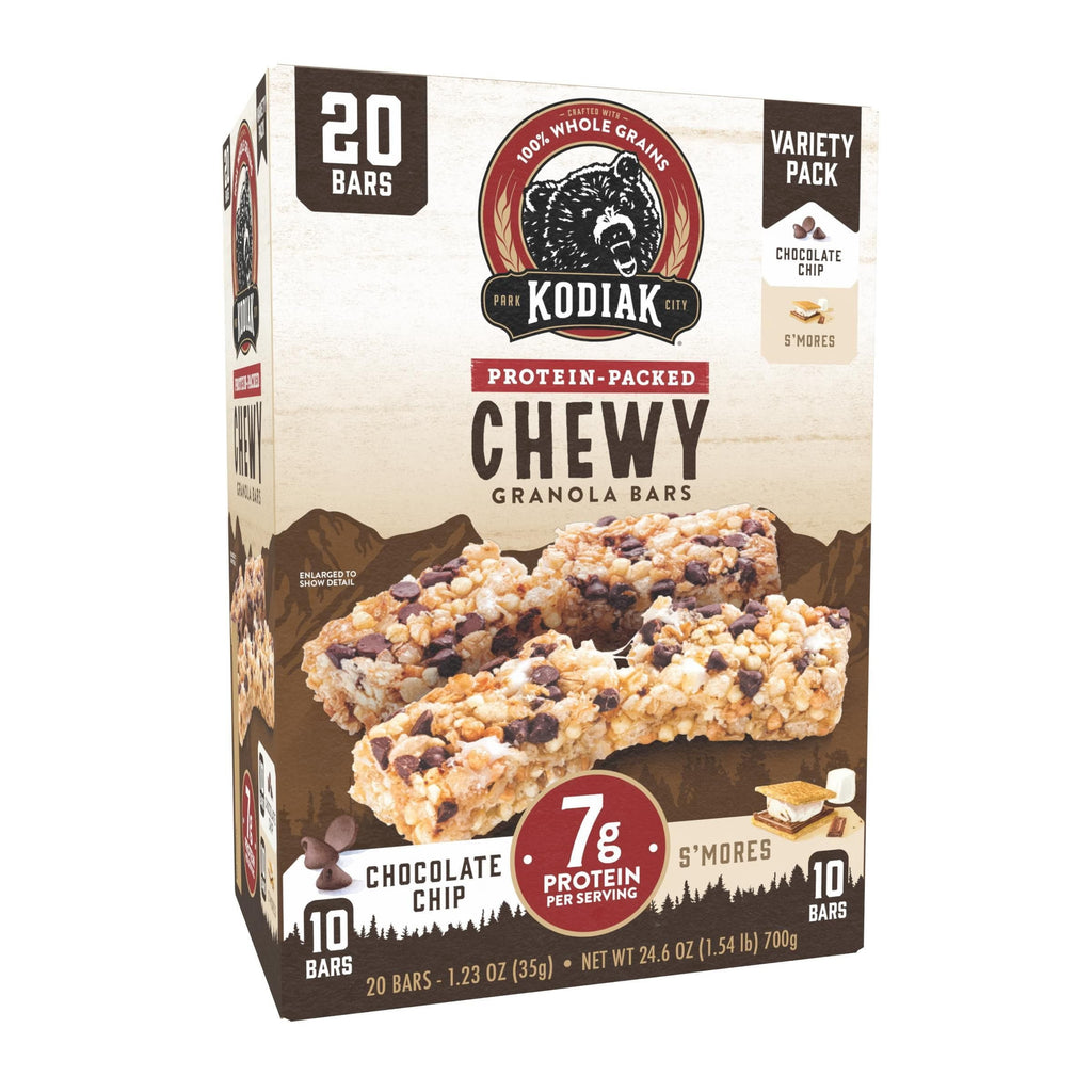 Kodiak Chewy Granola Bars Variety, 20-count