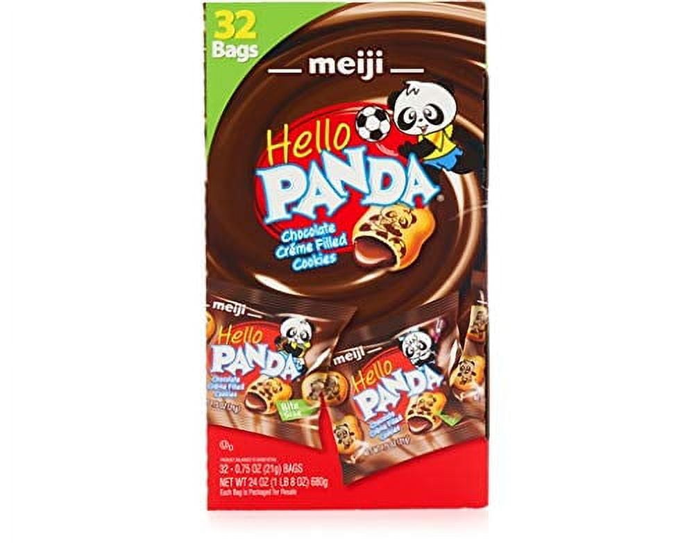 Meiji Hello Panda Chocolate Creme Filled Cookies, 0.75 oz, 32-count
