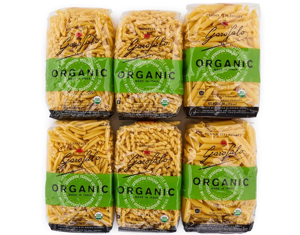 Garofalo, Organic Pasta, Variety Pack, 17.6 oz, 6-Count
