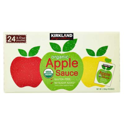 Organic Applesauce, 3.17 oz, 24-Count