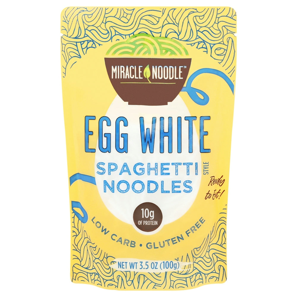 Miracle Noodle Egg White Spaghetti Noodles, 3.5 oz, 4-count